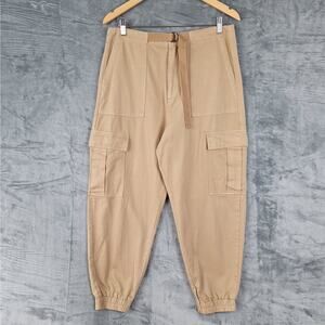 Womens Pants 10/30 Barrel Cargo‎ Jogger Khaki Utility Baggy Outdoors Cropped